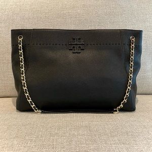 TORY BURCH MCGRAW Chain-shoulder Slouchy Tote